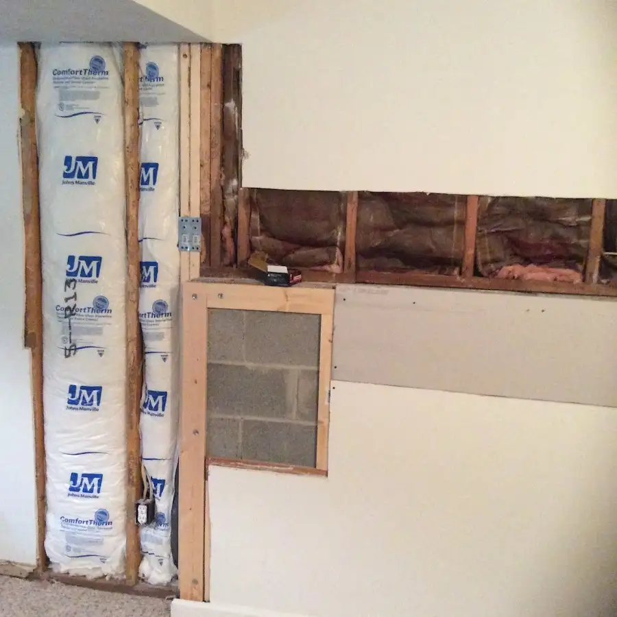 Wall insulation replacement during Contents Cleaning & Restoration in Broussard